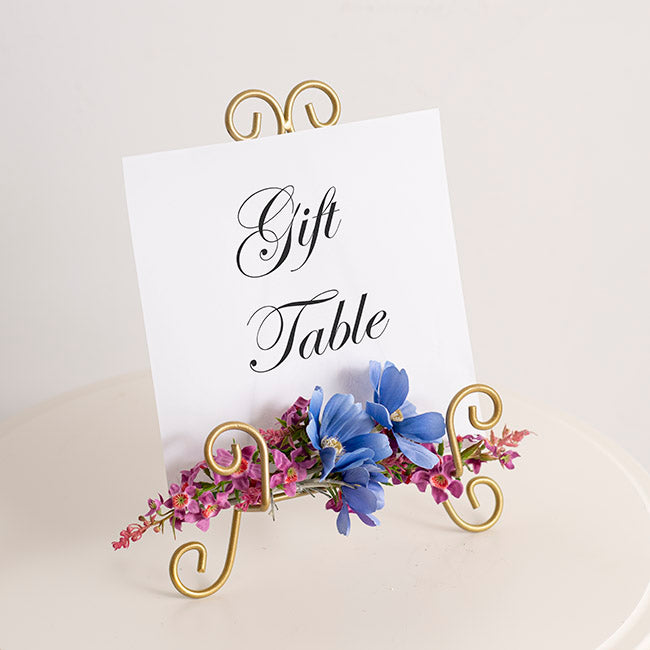 Metal Table Easel Gold (30cmH)