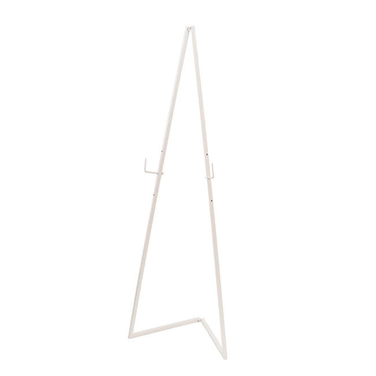 Metal Easel Triangular Foldable White (51x38x142cmH)