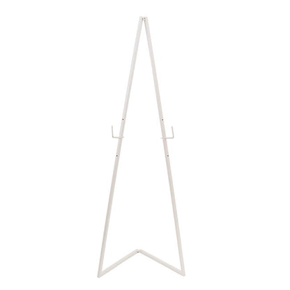 Metal Easel Triangular Foldable White (51x38x142cmH)