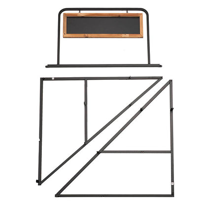 Flower Display Cart w Wooden Trays Black (82x89x144cmH)
