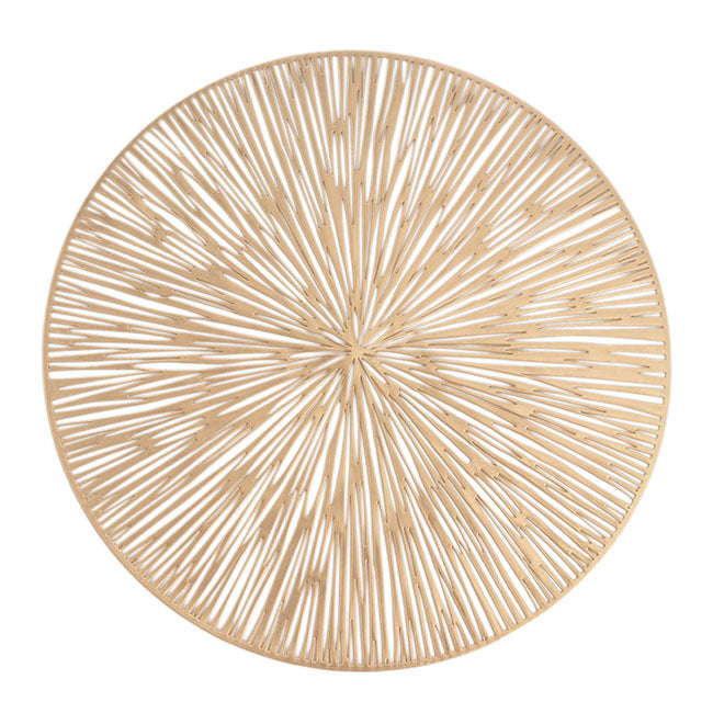 Table Placemat Round Set 2 Round Gold (38cmD)