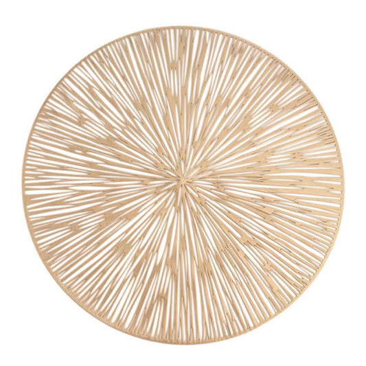 Table Placemat Round Set 2 Round Gold (38cmD)