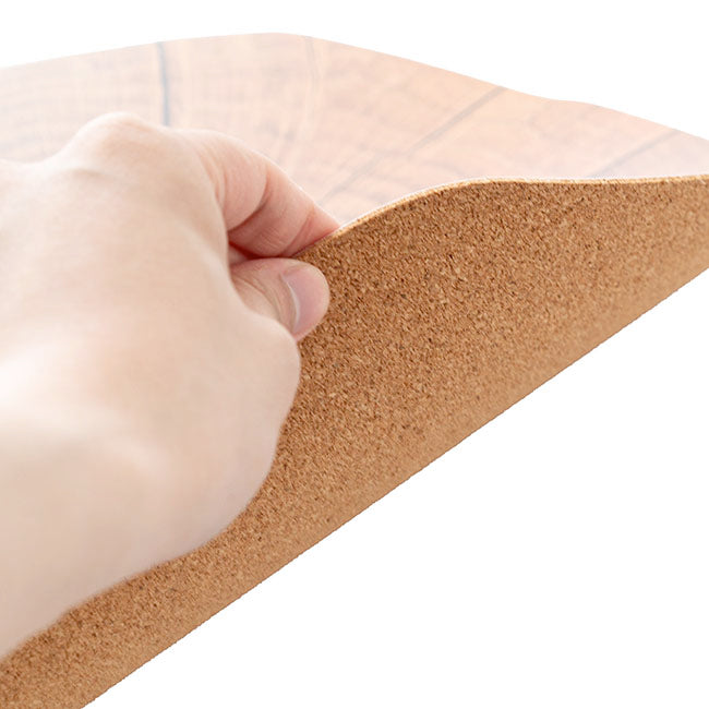 Wood Slice Look Table Placemat Set 2 Round Brown (38cmD)