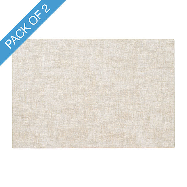 Rectangle Table Placemat Set 2 Washed Beige (43x30cmH)
