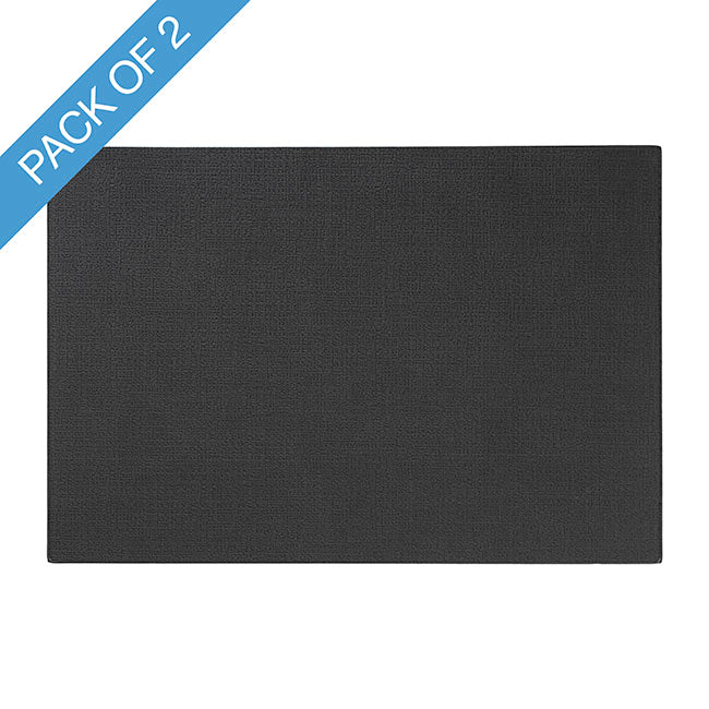 Rectangle Table Placemat Set 2 Black (43x30cmH)