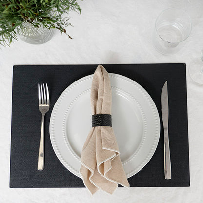 Rectangle Table Placemat Set 2 Black (43x30cmH)