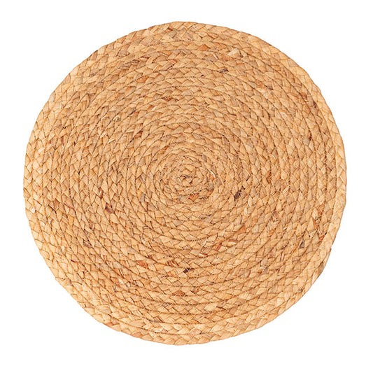 Seagrass Round Table Placemat Set 2 Natural Beige (38cmD)