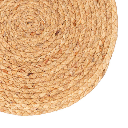 Seagrass Round Table Placemat Set 2 Natural Beige (38cmD)