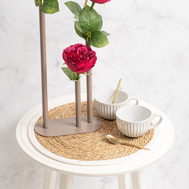 Seagrass & Cotton Round Table Placemat Set 2 Beige (40cmD)