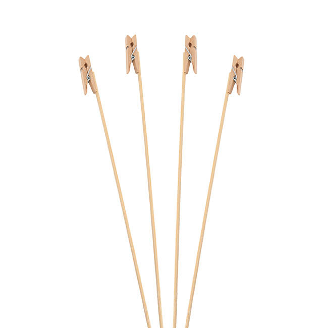 Wooden Peg Card Forks Pack 50 Natural (30cmH)