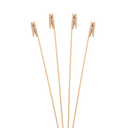 Wooden Peg Card Forks Pack 50 Natural (30cmH)