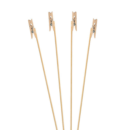 Wooden Peg Card Forks Large Size Pack 30 Natural (45cmH)