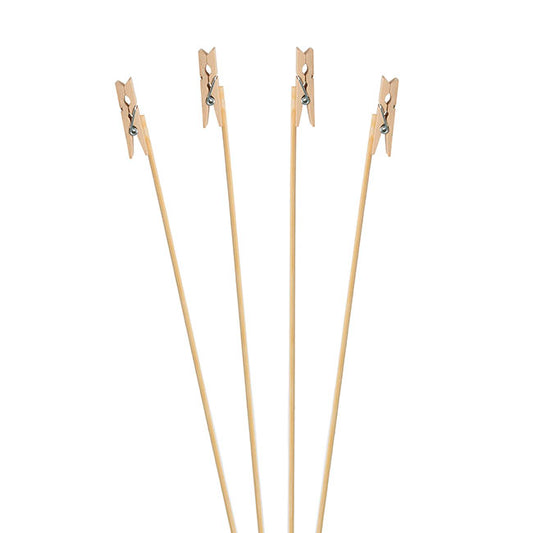 Wooden Peg Card Forks Large Size Pack 30 Natural (45cmH)