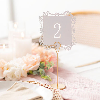 Table Numbers 1 to 50 Bordered White (10x10cmH)