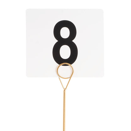 Place Card Table Number Holder Pack 3 Gold (15cmH)