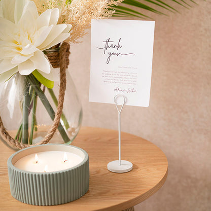 Place Card Table Number Holder Pack 3 White (15cmH)