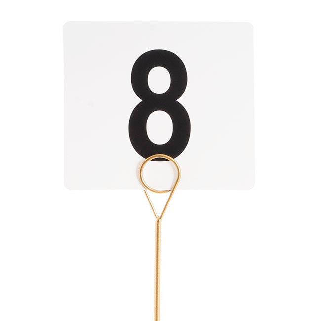 Place Card Table Number Holder Pack 2 Gold (30cmH)