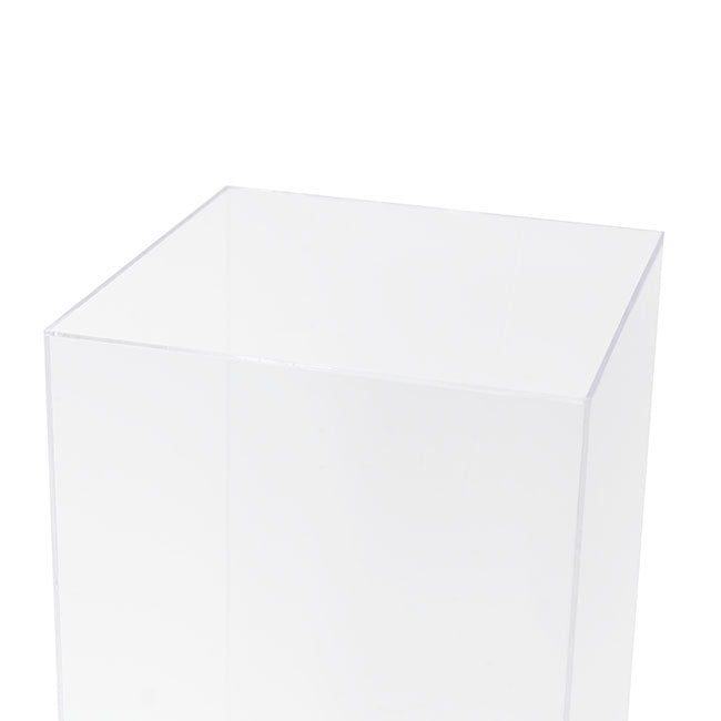 Square Deluxe Acrylic Plinth Set 2 Clear (29x100cmH)
