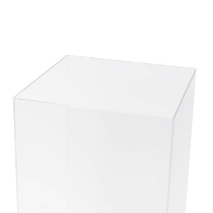 Square Acrylic Plinth Set 2 Clear (29x80cmH)