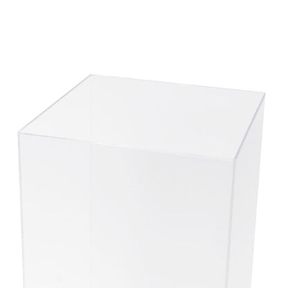 Square Deluxe Acrylic Plinth Set 2 Clear (29x120cmH)