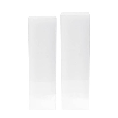 Square Deluxe Acrylic Plinth Set 2 Clear (30x90cmH)