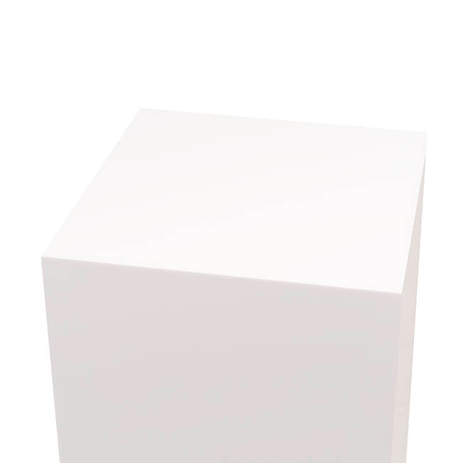 Square Perspex Acrylic Plinth Set 2 White (30x90cmH)