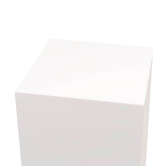 Square Perspex Acrylic Plinth Set 2 White (30x90cmH)