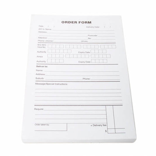 Florist Order Pad (148x210mm) 100 sheets