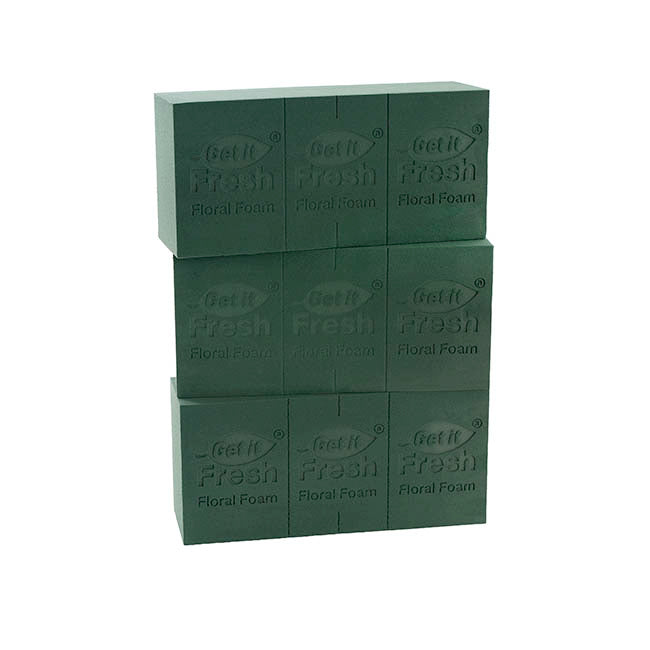 Get it Fresh Premium Floral Foam 60 Bricks Green(23x11x8cmH)