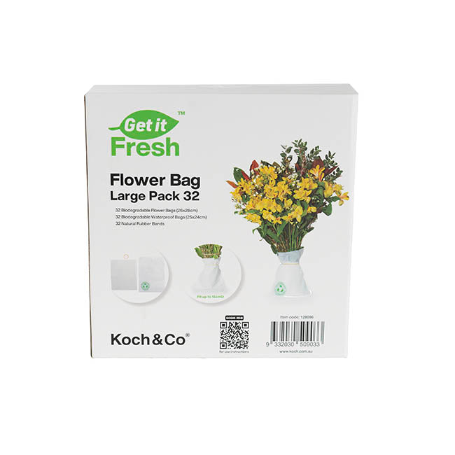Get it Fresh Bio Flower Transport Bag Large PK 32 (25x24cm)
