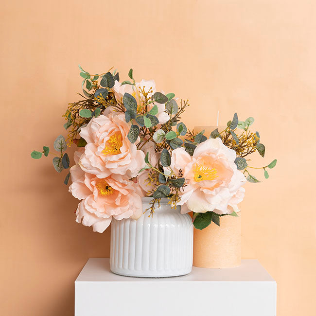 Hurricane Glass Jar White Small (11Dx10.5cmH)