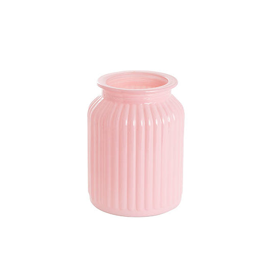 Hurricane Glass Jar Pink Medium (11Dx15cmH)