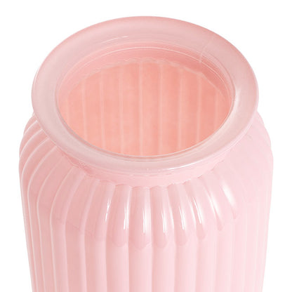 Hurricane Glass Jar Pink Medium (11Dx15cmH)