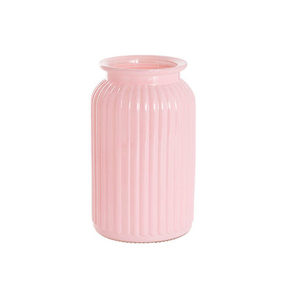 Hurricane Glass Jar Pink Large (11Dx18.5cmH)