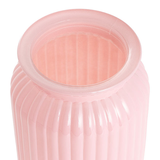 Hurricane Glass Jar Pink Large (11Dx18.5cmH)