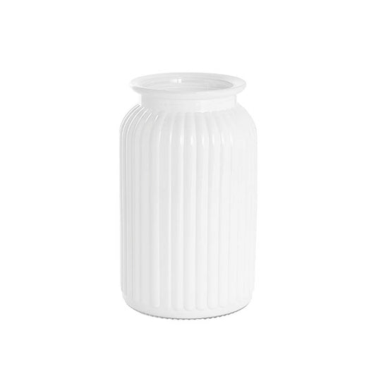 Hurricane Glass Jar White Large (11Dx18.5cmH)