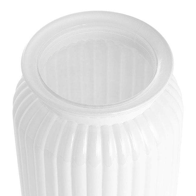 Hurricane Glass Jar White Large (11Dx18.5cmH)