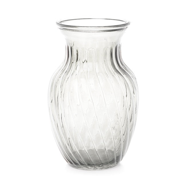Glass Twist Country Bella Vase Clear (12Dx20cmH)