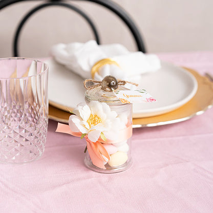 Glass Mini Metro Jar with Lid Clear (6Dx11.5cmH)