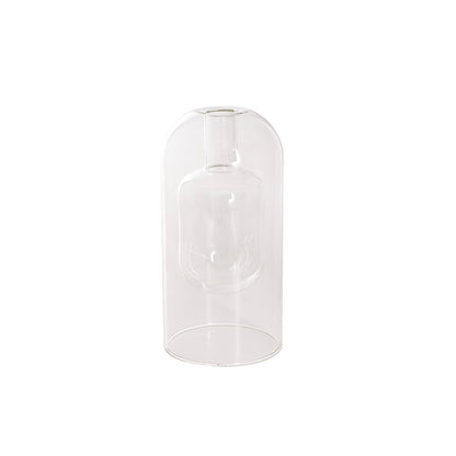 Glass Bubble Bud Vase Clear (9Dx17cmH)