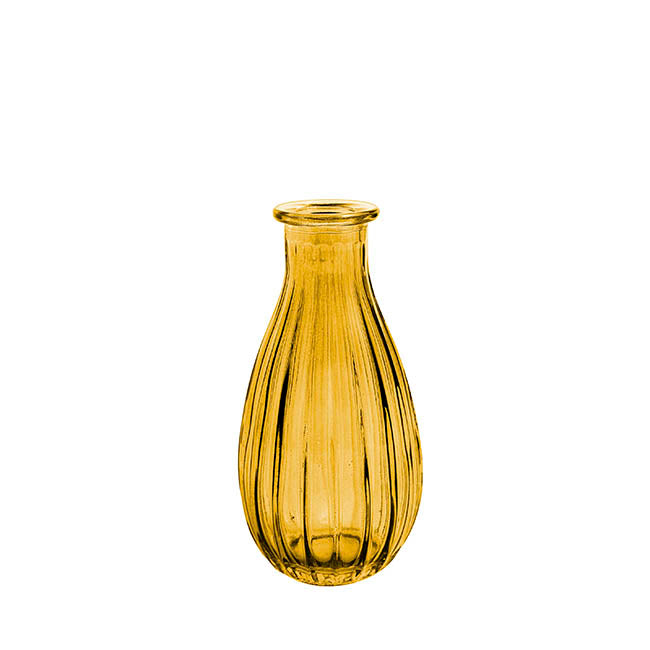 Glass Vintage Bottle Cafe Bud Vase Amber (7x14.5cmH) 220ml