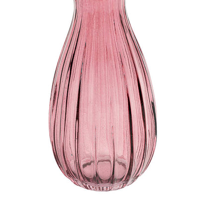 Glass Vintage Bottle Cafe Bud Vase Peach (7x14.5cmH) 220ml
