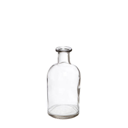 Glass Vintage Bottle Cylinder Bud Vase Clear (7x13.5cmH)