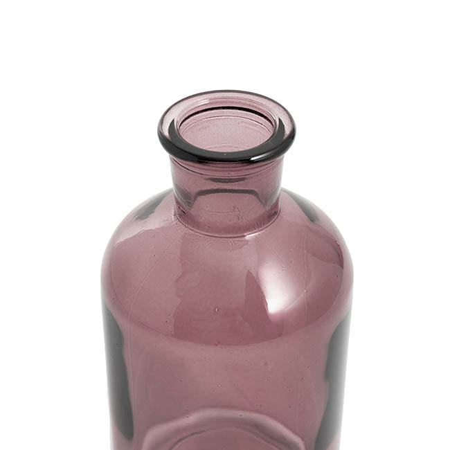 Glass Vintage Bottle Cylinder Bud Vase Dk Brown (6.5x13.5cm)