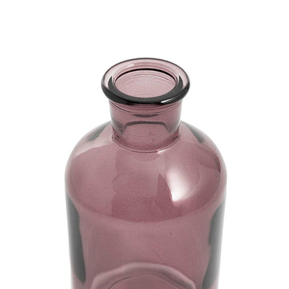 Glass Vintage Bottle Cylinder Bud Vase Dk Brown (6.5x13.5cm)