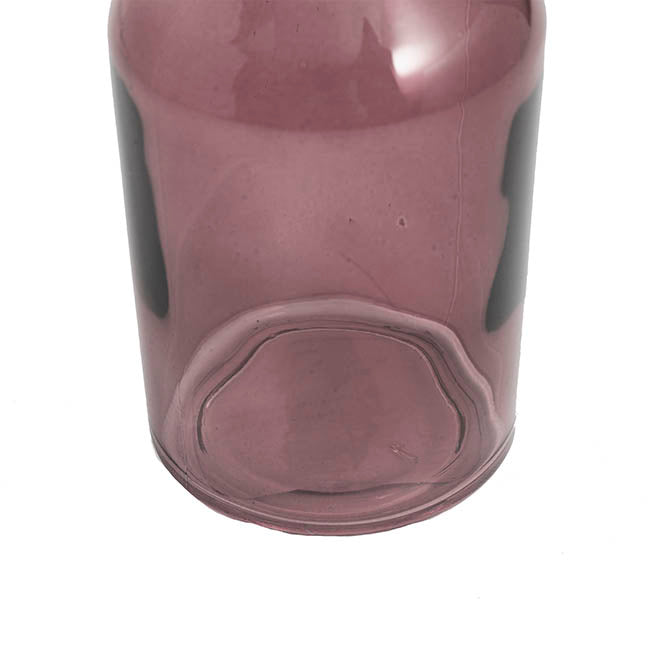Glass Vintage Bottle Cylinder Bud Vase Dk Brown (6.5x13.5cm)