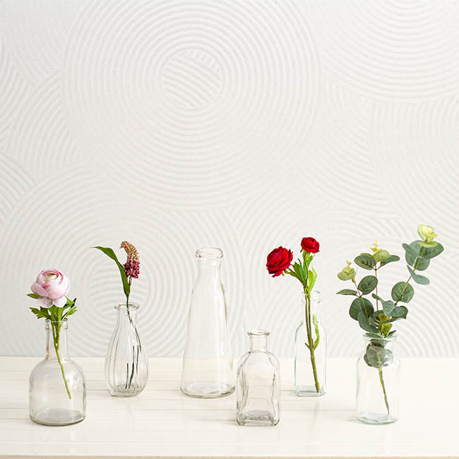 Glass Vintage Bottle Celine Square Clear (6.5x13.5cmH)