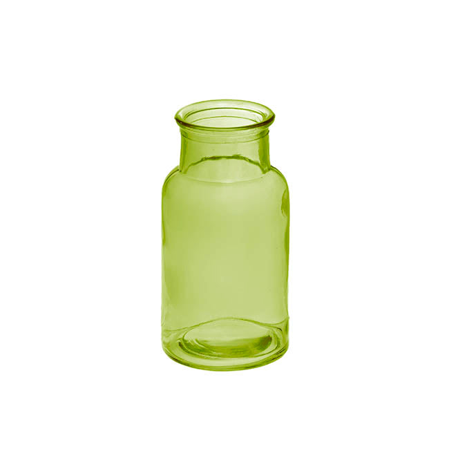 Glass Vintage Bottle Celine Cylinder Olive (6.7x13cmH)