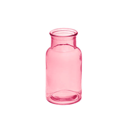 Glass Vintage Bottle Celine Cylinder Dusty Rose (6.7x13cmH)