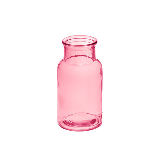 Glass Vintage Bottle Celine Cylinder Dusty Rose (6.7x13cmH)